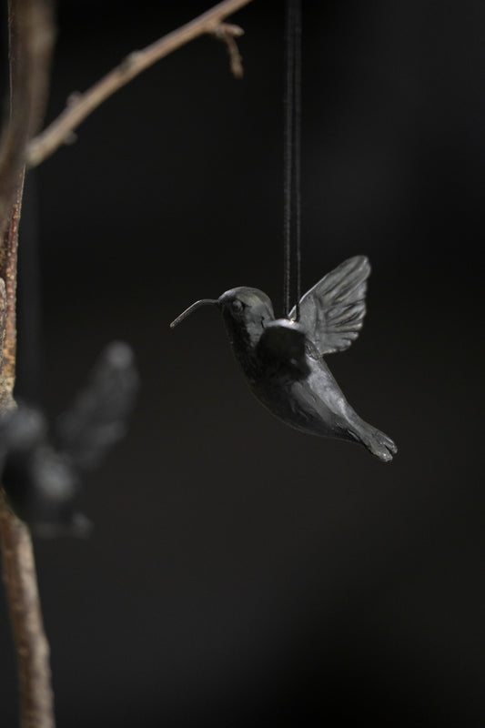 Kolibri Anhänger 3er Set schwarz bronze – Deko Ornament