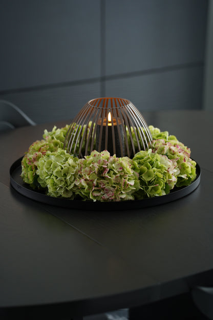 Realistische LED-Stumpenkerze aus Paraffinwachs, mit Flackerflamme (LUMI)