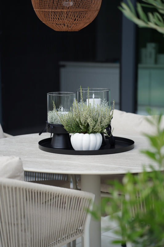 Keramik Vase in Kürbisform – Matt Weiß, modern & stilvoll
