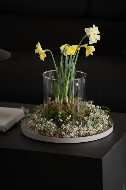Vase mit Fuß 25 cm