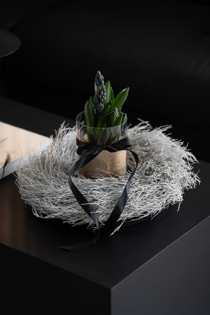 Naturkranz frostweiß 40 cm – Deko Kranz modern