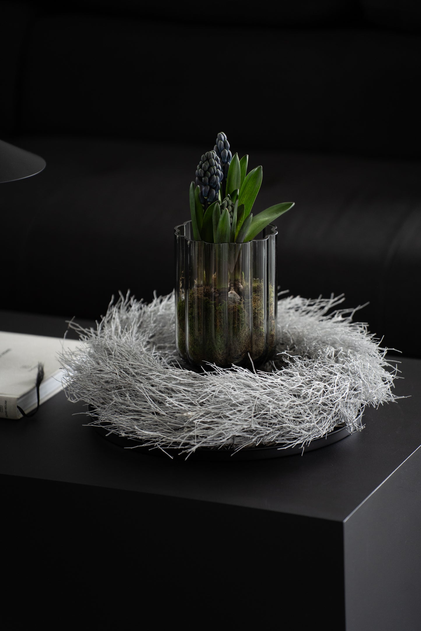 Naturkranz frostweiß 40 cm – Deko Kranz modern