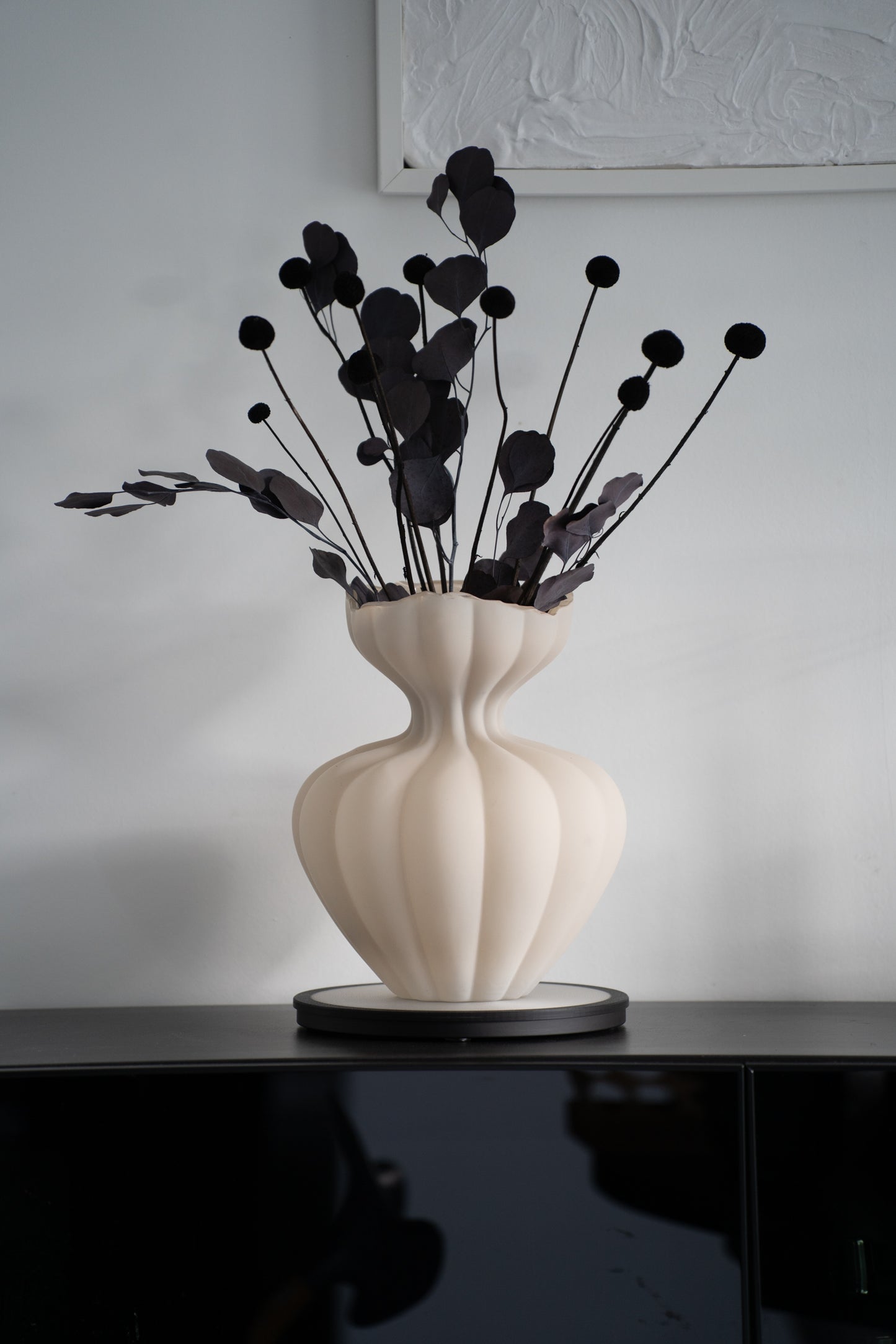 Konservierter Eukalyptus in Dunkelrot – 70 cm