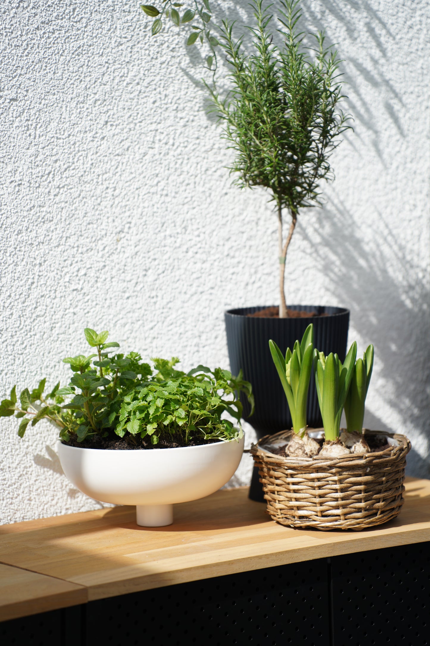 Keramik Schale auf Fuß weiß – Deko Schüssel modern rund 26cm