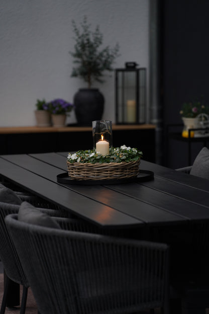 Rattan Pflanzring mit Folie Ø40 cm – natürliche Tischdeko