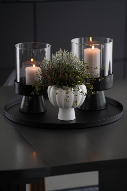 Keramik Vase in Kürbisform – Matt Weiß, modern & stilvoll