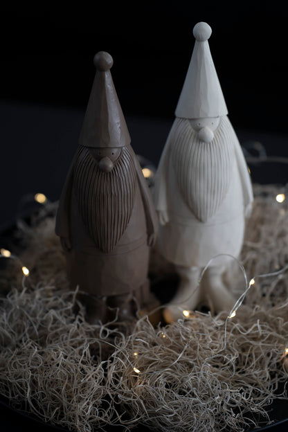 Deko-Figur Wichtel mit Geschenk aus Polyresin