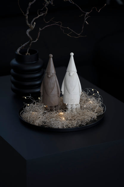 Deko-Figur Wichtel mit Geschenk aus Polyresin