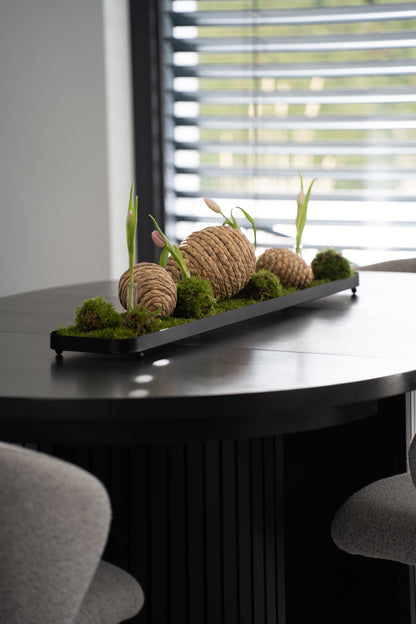 Dekoeier aus Jute & Stroh 3er Set