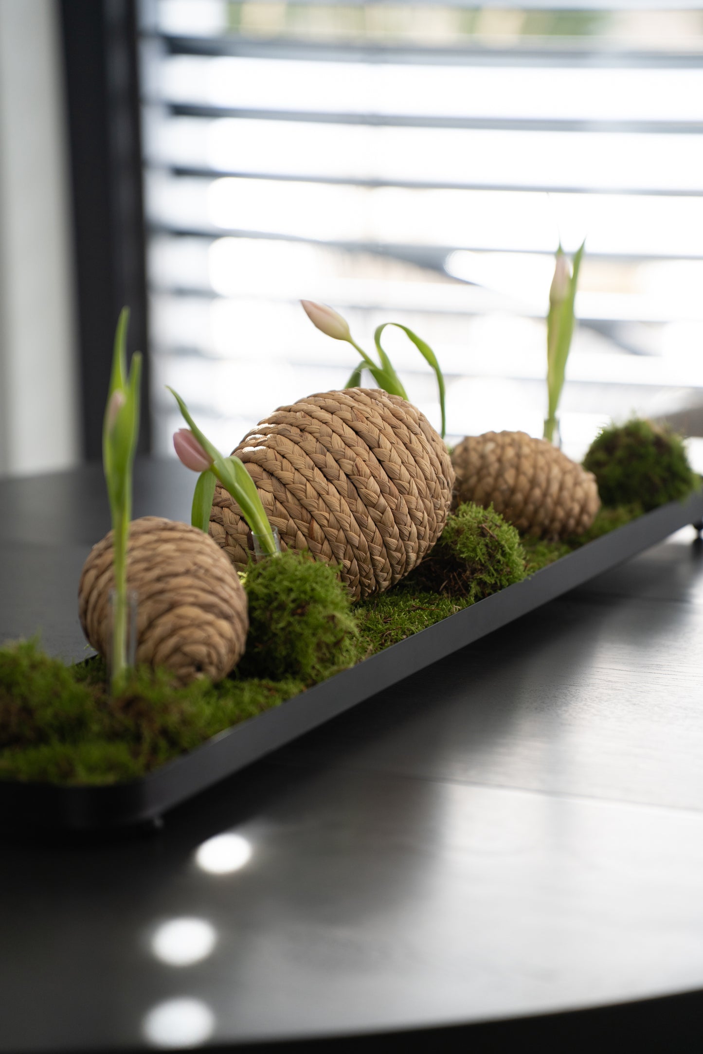 Dekoeier aus Jute & Stroh 3er Set