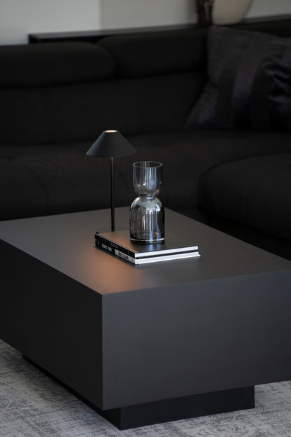 Elegante Glasvase in Grau mit Blauschimmer – 21,5 cm