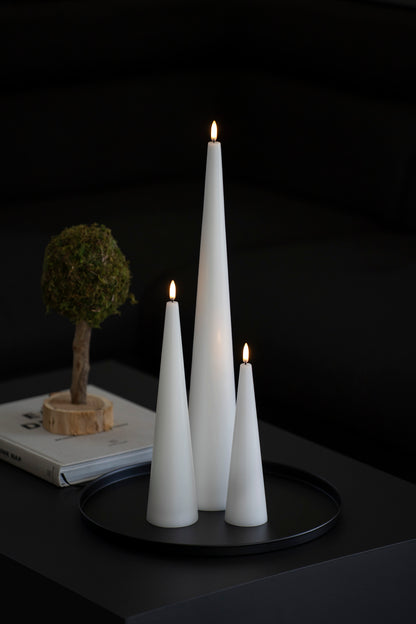 Elegante LED Kegelkerze (LUMI)