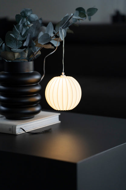 Eleganter Kugel-Lampenschirm mit Faltendesign, Ø 9 oder 12 cm (AURA)