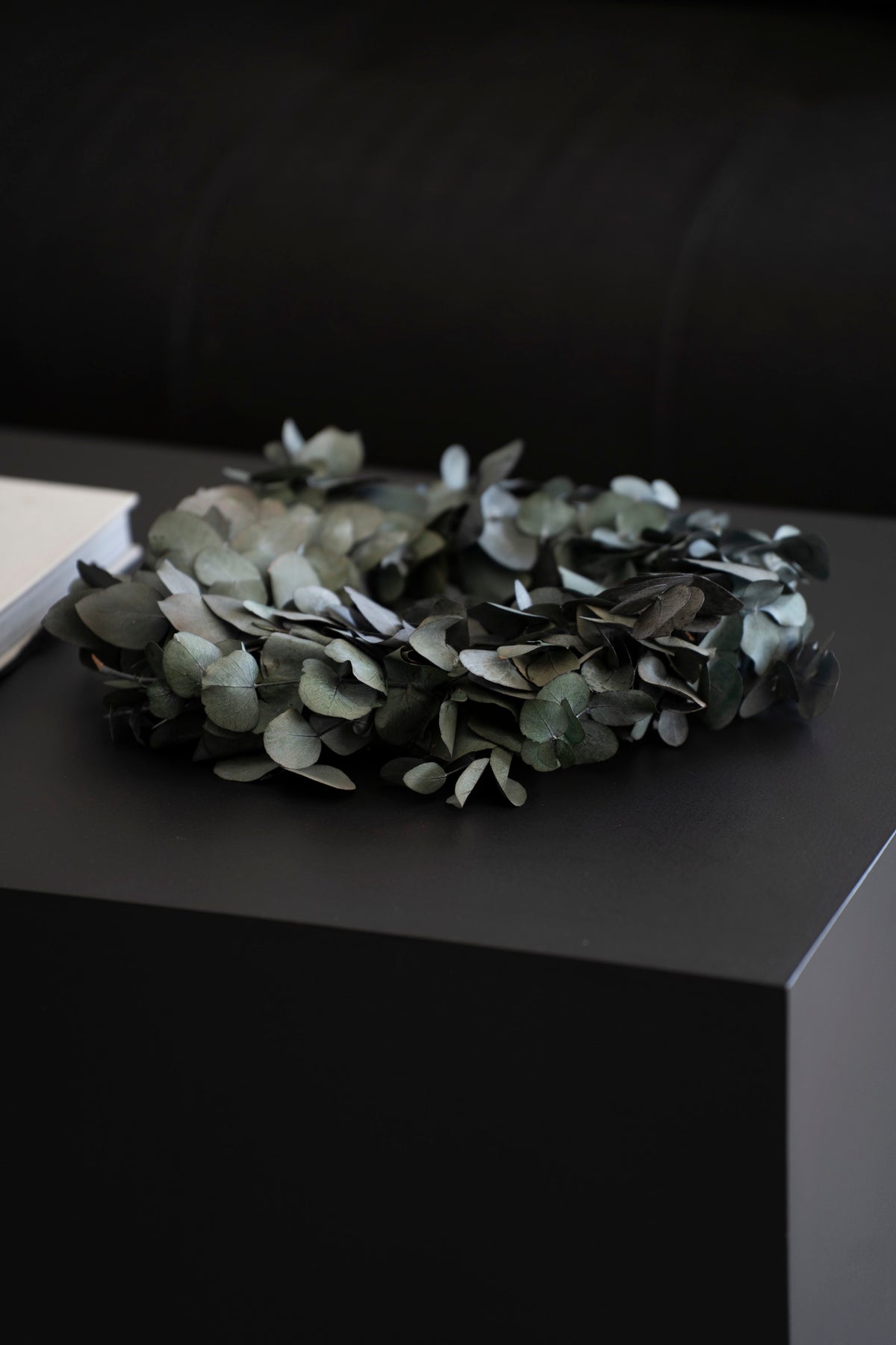 Eukalyptus-Kranz in Spiralform, Naturgrün