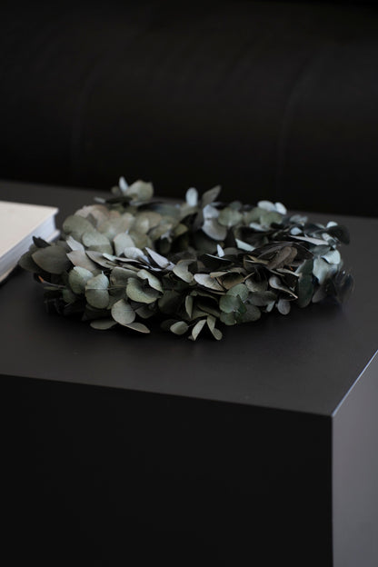 Eukalyptus-Kranz in Spiralform, Naturgrün