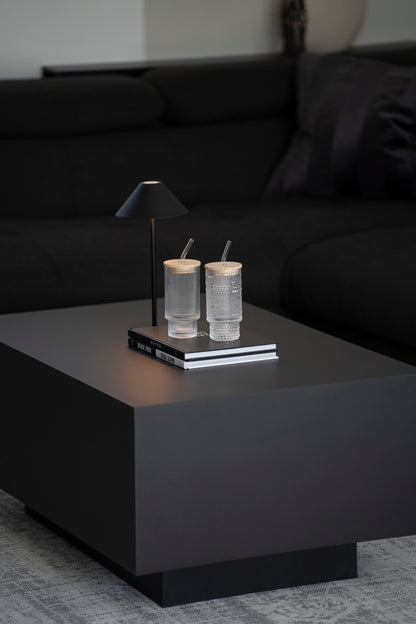 Glas Trinkbecher mit Bambusdeckel & Strohhalm – 2er Set, 250 ml