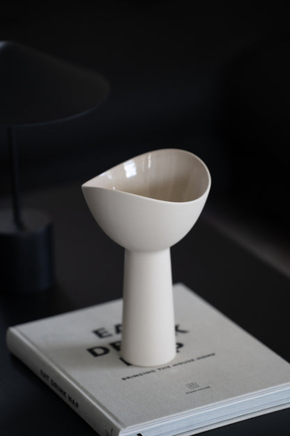 Keramikvase beige modern – Design Vase rund wasserdicht
