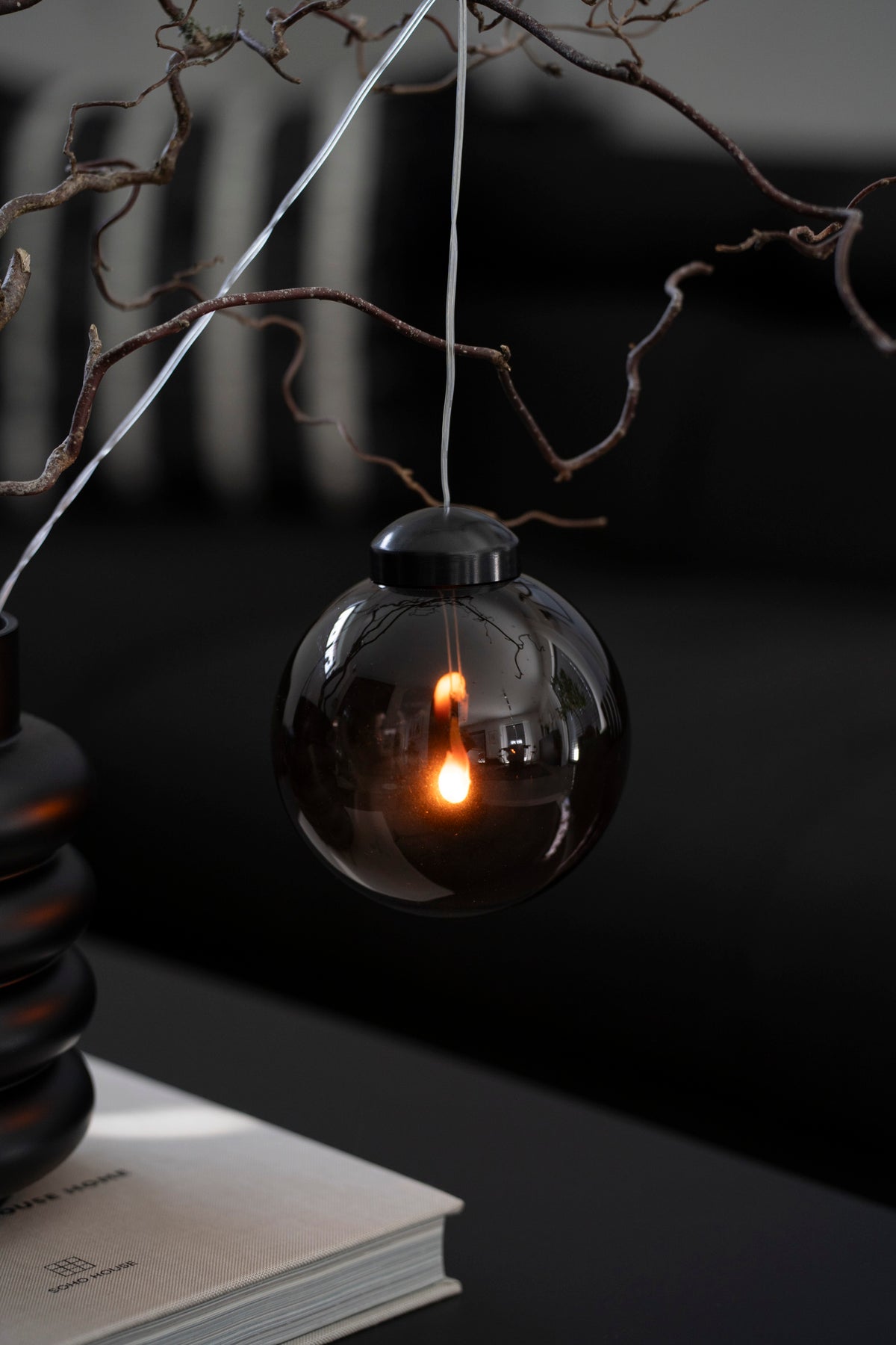 LED-Leuchtkugel mit Timerfunktion, Rauchgrau