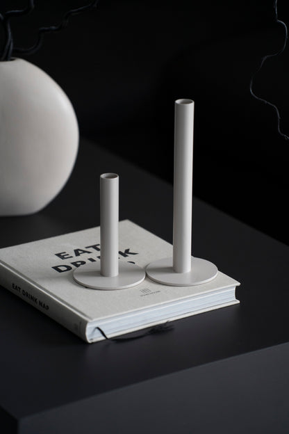 Metall-Kerzenhalter in Weiß – Minimalistisches Design