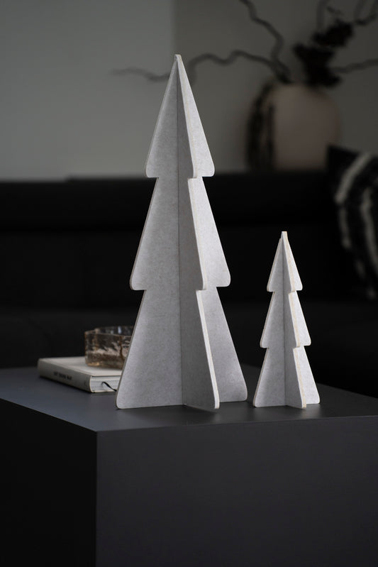 Moderne Filz-Tanne in Creme