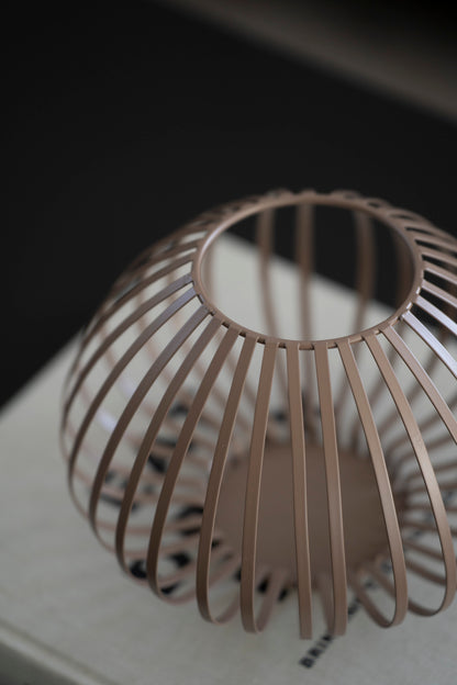 Modernes Windlicht, Braun matt