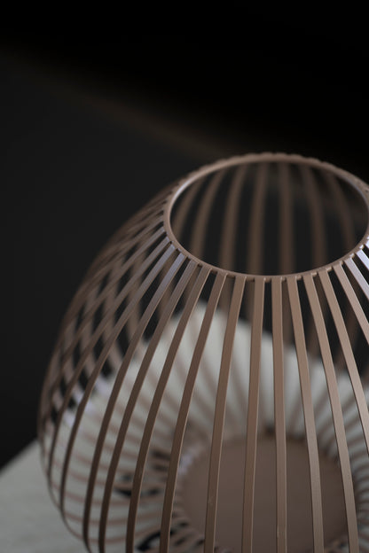 Modernes Windlicht, Braun matt