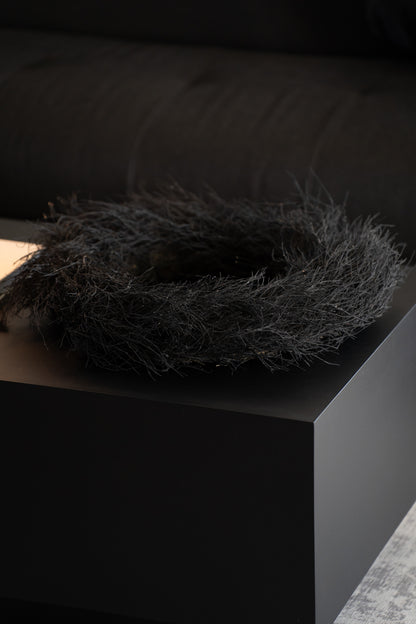 Naturkranz schwarz 50 cm – Deko Kranz modern