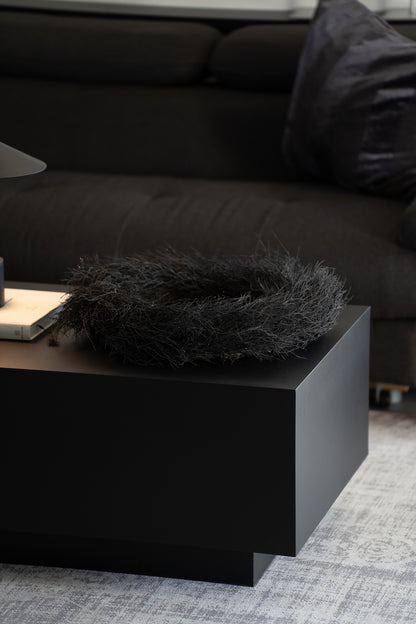 Naturkranz schwarz 50 cm – Deko Kranz modern