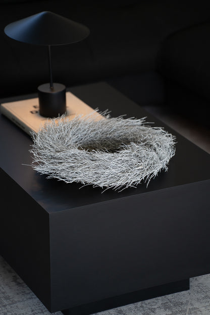 Naturkranz frostweiß 40 cm – Deko Kranz modern