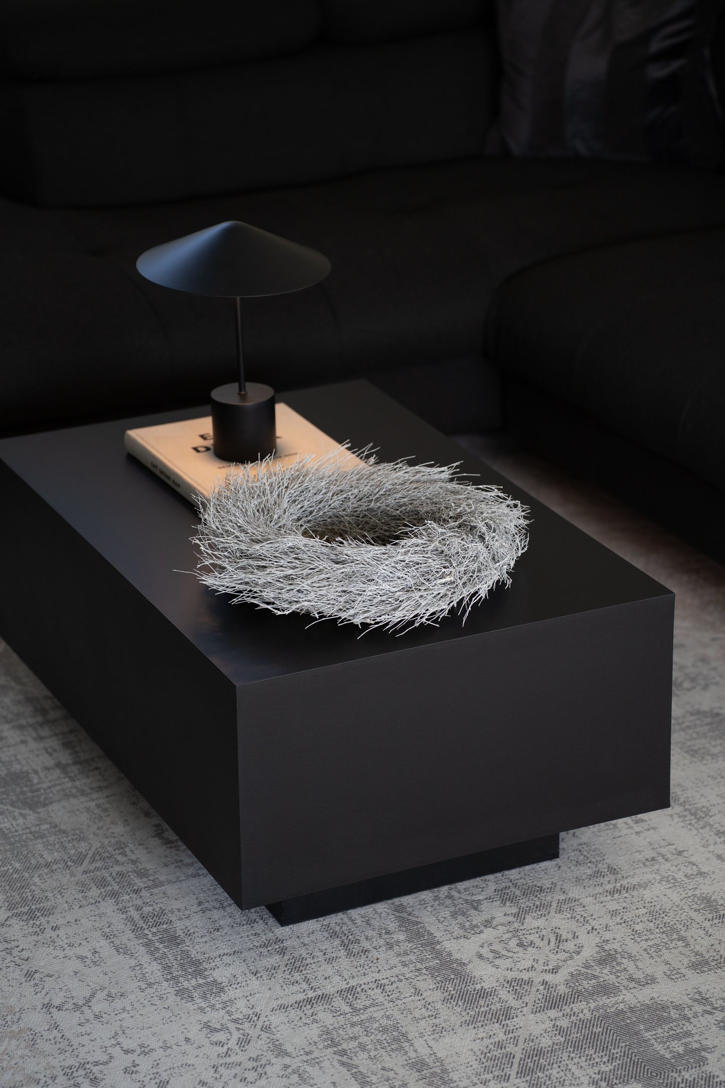 Naturkranz frostweiß 40 cm – Deko Kranz modern