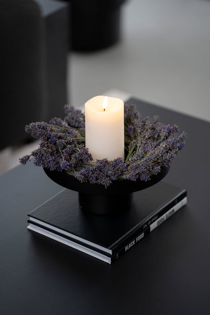 Rundes Dekotablett in schwarz 25cm | Modernes Design