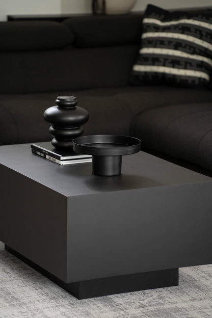 Rundes Dekotablett in schwarz 25cm | Modernes Design