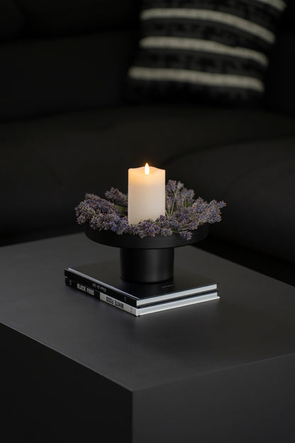 Rundes Dekotablett in schwarz 25cm | Modernes Design