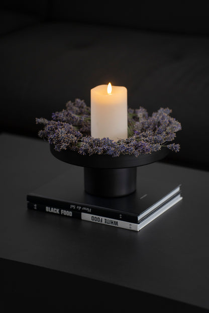 Rundes Dekotablett in schwarz 25cm | Modernes Design