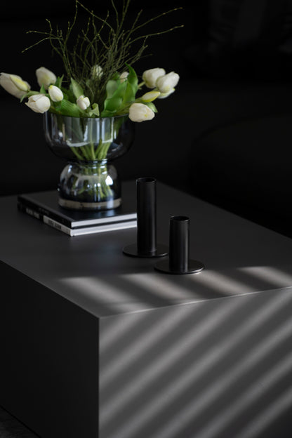 Metall-Kerzenhalter Schwarz im Minimal-Design