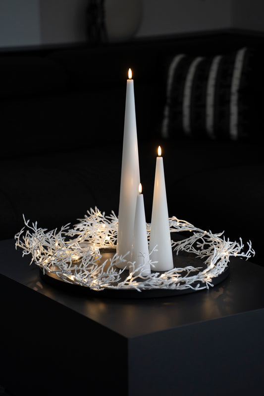 Stilvolle LED-Girlande mit Schnee-Effekt