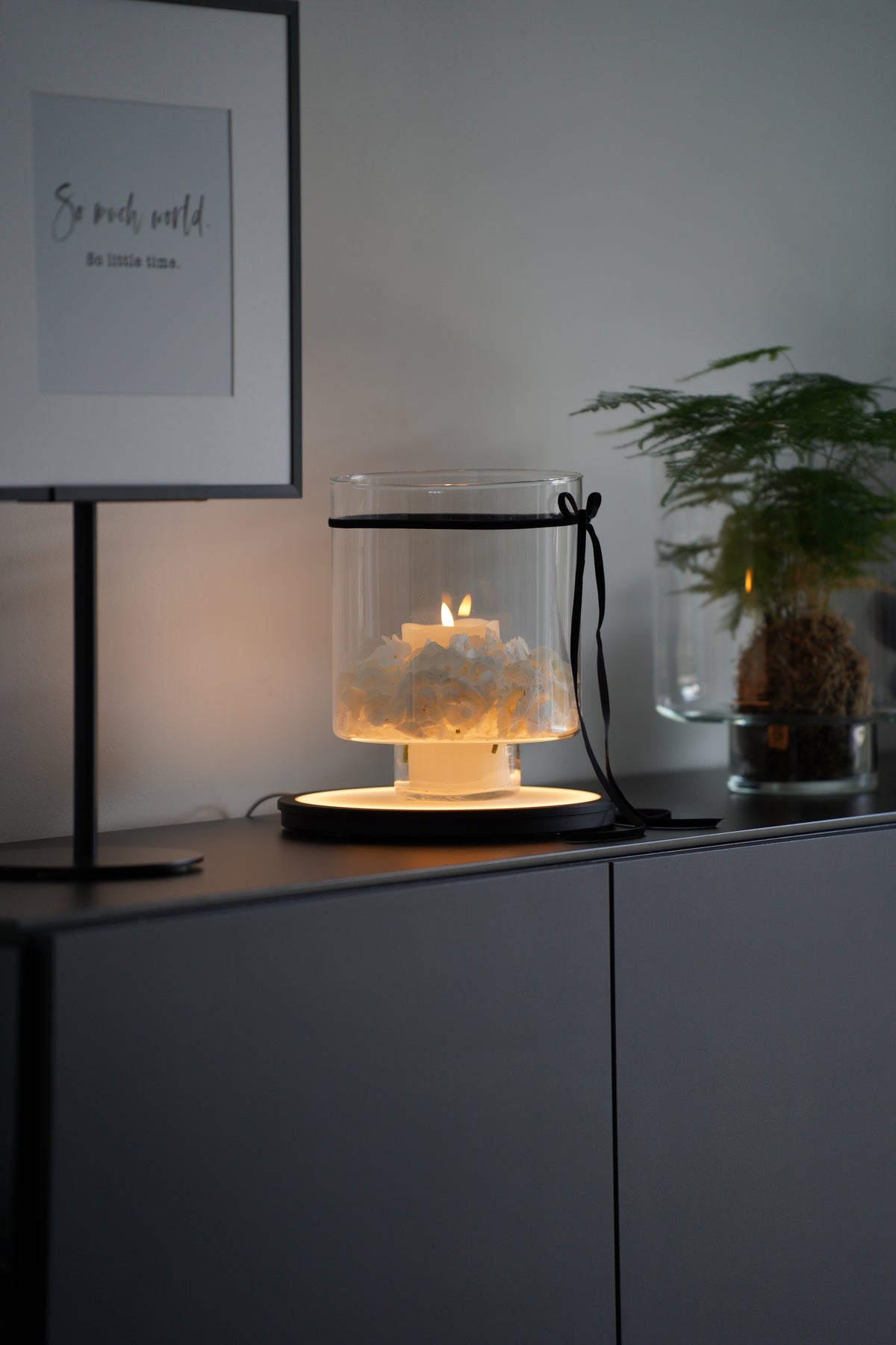 Vase mit Fuß 25 cm